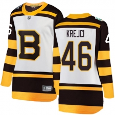 Women's Boston Bruins #46 David Krejci White 2019 Winter Classic Fanatics Branded Breakaway NHL Jersey