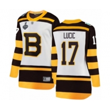 Women's Boston Bruins #17 Milan Lucic White Winter Classic Fanatics Branded Breakaway 2019 Stanley Cup Final Bound Hockey Jersey