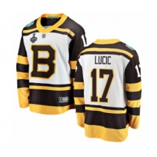 Youth Boston Bruins #17 Milan Lucic White Winter Classic Fanatics Branded Breakaway 2019 Stanley Cup Final Bound Hockey Jersey