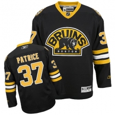 Men's Reebok Boston Bruins #37 Patrice Bergeron Authentic Black Third NHL Jersey