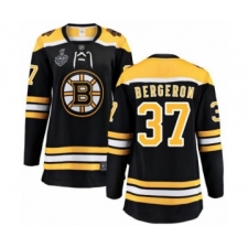 Women's Boston Bruins #37 Patrice Bergeron Authentic Black Home Fanatics Branded Breakaway 2019 Stanley Cup Final Bound Hockey Jersey