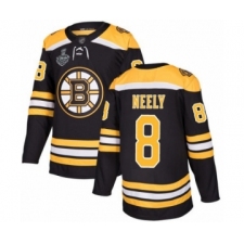 Men's Boston Bruins #8 Cam Neely Authentic Black Home 2019 Stanley Cup Final Bound Hockey Jersey