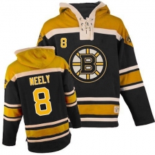 Men's Old Time Hockey Boston Bruins #8 Cam Neely Authentic Black Sawyer Hooded Sweatshirt NHL Jersey