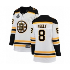Women's Boston Bruins #8 Cam Neely Authentic White Away Fanatics Branded Breakaway 2019 Stanley Cup Final Bound Hockey Jersey