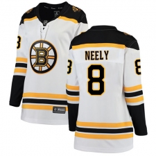 Women's Boston Bruins #8 Cam Neely Authentic White Away Fanatics Branded Breakaway NHL Jersey