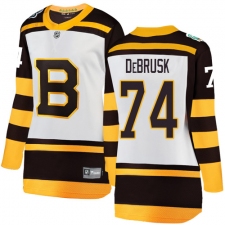 Women's Boston Bruins #74 Jake DeBrusk White 2019 Winter Classic Fanatics Branded Breakaway NHL Jersey