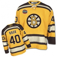 Men's Reebok Boston Bruins #40 Tuukka Rask Authentic Gold Winter Classic NHL Jersey
