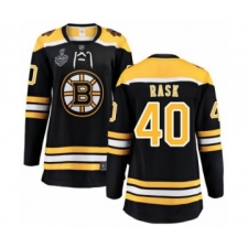 Women's Boston Bruins #40 Tuukka Rask Authentic Black Home Fanatics Branded Breakaway 2019 Stanley Cup Final Bound Hockey Jersey