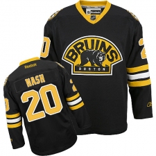 Men's Reebok Boston Bruins #20 Riley Nash Authentic Black Third NHL Jersey