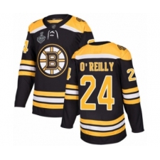 Men's Boston Bruins #24 Terry O'Reilly Authentic Black Home 2019 Stanley Cup Final Bound Hockey Jersey