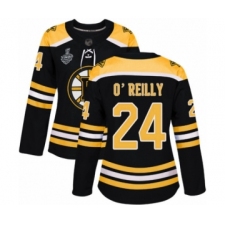 Women's Boston Bruins #24 Terry O'Reilly Authentic Black Home 2019 Stanley Cup Final Bound Hockey Jersey