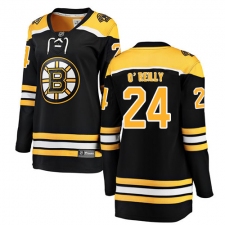 Women's Boston Bruins #24 Terry O'Reilly Authentic Black Home Fanatics Branded Breakaway NHL Jersey