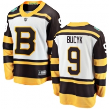 Men's Boston Bruins #9 Johnny Bucyk White 2019 Winter Classic Fanatics Branded Breakaway NHL Jersey