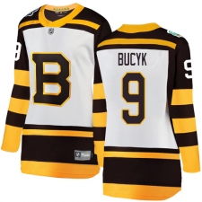 Women's Boston Bruins #9 Johnny Bucyk White 2019 Winter Classic Fanatics Branded Breakaway NHL Jersey