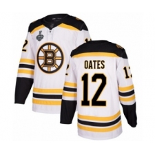 Youth Boston Bruins #12 Adam Oates Authentic White Away 2019 Stanley Cup Final Bound Hockey Jersey