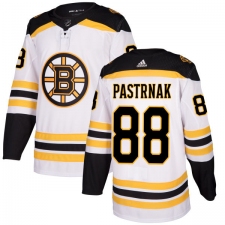 Men's Adidas Boston Bruins #88 David Pastrnak Authentic White Away NHL Jersey