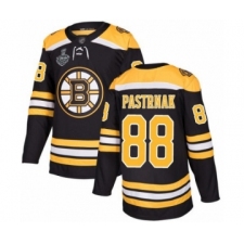 Men's Boston Bruins #88 David Pastrnak Authentic Black Home 2019 Stanley Cup Final Bound Hockey Jersey