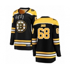 Women's Boston Bruins #68 Jaromir Jagr Authentic Black Home Fanatics Branded Breakaway 2019 Stanley Cup Final Bound Hockey Jersey