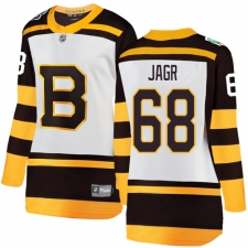 Women's Boston Bruins #68 Jaromir Jagr White 2019 Winter Classic Fanatics Branded Breakaway NHL Jersey