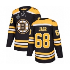 Youth Boston Bruins #68 Jaromir Jagr Authentic Black Home 2019 Stanley Cup Final Bound Hockey Jersey