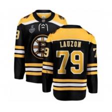 Men's Boston Bruins #79 Jeremy Lauzon Authentic Black Home Fanatics Branded Breakaway 2019 Stanley Cup Final Bound Hockey Jersey