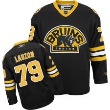 Men's Reebok Boston Bruins #79 Jeremy Lauzon Premier Black Third NHL Jersey