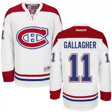 Women's Reebok Montreal Canadiens #11 Brendan Gallagher Authentic White Away NHL Jersey