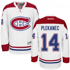 Youth Reebok Montreal Canadiens #14 Tomas Plekanec Authentic White Away NHL Jersey