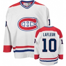 Men's CCM Montreal Canadiens #10 Guy Lafleur Premier White CH Throwback NHL Jersey