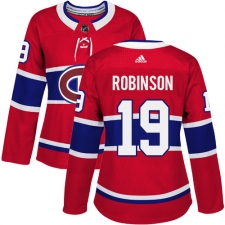 Women's Adidas Montreal Canadiens #19 Larry Robinson Authentic Red Home NHL Jersey