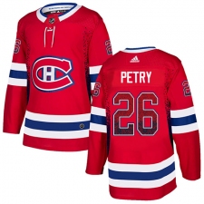 Men's Adidas Montreal Canadiens #26 Jeff Petry Authentic Red Drift Fashion NHL Jersey