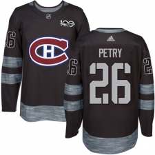 Men's Reebok Montreal Canadiens #26 Jeff Petry Premier Black 1917-2017 100th Anniversary NHL Jersey