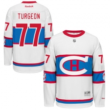 Men's Reebok Montreal Canadiens #77 Pierre Turgeon Authentic White 2016 Winter Classic NHL Jersey