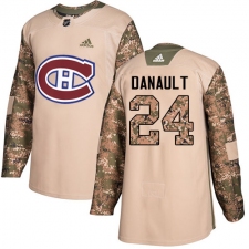 Men's Adidas Montreal Canadiens #24 Phillip Danault Authentic Camo Veterans Day Practice NHL Jersey