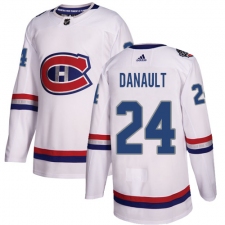 Men's Adidas Montreal Canadiens #24 Phillip Danault Authentic White 2017 100 Classic NHL Jersey