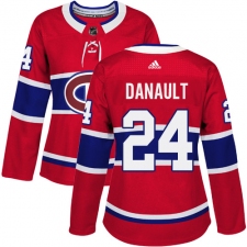 Women's Adidas Montreal Canadiens #24 Phillip Danault Premier Red Home NHL Jersey