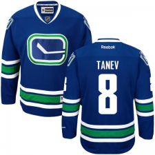 Women's Reebok Vancouver Canucks #8 Christopher Tanev Authentic Royal Blue Third NHL Jersey