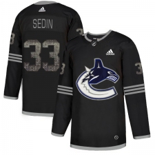 Men's Adidas Vancouver Canucks #33 Henrik Sedin Black Authentic Classic Stitched NHL Jersey