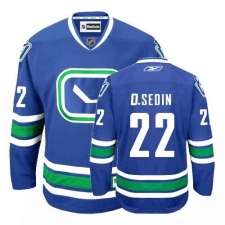 Women's Reebok Vancouver Canucks #22 Daniel Sedin Premier Royal Blue Third NHL Jersey
