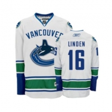 Women's Reebok Vancouver Canucks #16 Trevor Linden Authentic White Away NHL Jersey