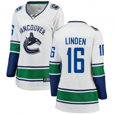 Women's Vancouver Canucks #16 Trevor Linden Fanatics Branded White Away Breakaway NHL Jersey