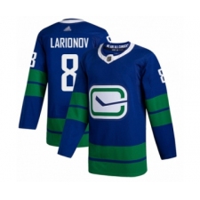 Men's Vancouver Canucks #8 Igor Larionov Authentic Royal Blue Alternate Hockey Jersey