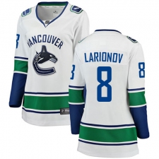 Women's Vancouver Canucks #8 Igor Larionov Fanatics Branded White Away Breakaway NHL Jersey