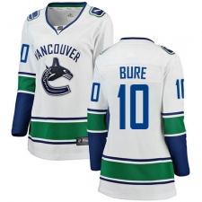 Women's Vancouver Canucks #10 Pavel Bure Fanatics Branded White Away Breakaway NHL Jersey