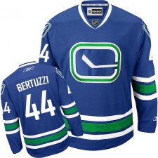 Youth Reebok Vancouver Canucks #44 Todd Bertuzzi Premier Royal Blue Third NHL Jersey