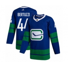 Youth Vancouver Canucks #44 Todd Bertuzzi Authentic Royal Blue Alternate Hockey Jersey