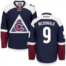 Youth Reebok Colorado Avalanche #9 Lanny McDonald Authentic Blue Third NHL Jersey