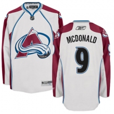 Youth Reebok Colorado Avalanche #9 Lanny McDonald Authentic White Away NHL Jersey