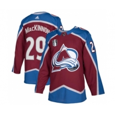 Men's Colorado Avalanche #29 Nathan MacKinnon 2022 Burgundy Stanley Cup Final Patch Stitched Jersey