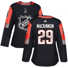 Women's Adidas Colorado Avalanche #29 Nathan MacKinnon Authentic Black 2018 All-Star Central Division NHL Jersey
